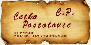 Ćetko Postolović vizit kartica
